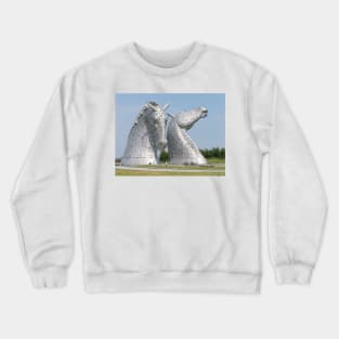 The Kelpies equine sculptures Helix Park Falkirk Crewneck Sweatshirt